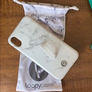 Loopy Case iPhone X/Xs White Marble